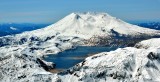 Lava Dome and Spirit Lake at Mount St Helens National Volcanic Monument, Cascade Mountains Washington 181