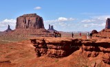 Cowboy and Horse with Tourists at John Fords Point, Monument Valley Tribal Park, Arizona-Utah 624 