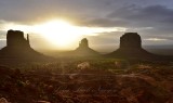 Sunrise at Monument Valley with West and East Mittens and Merrick Butte Arizona 011  