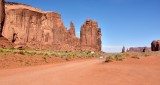 Rain God Mesa and Totem Poles at Monument Valley Navajo Tribal Park 734