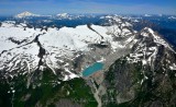 Kiawatti Peak, Austere Peak, Primus Peak, Tricouni Peak, Klawatti Glaicer, North Klawatti Glacier, Mt Baker and Mt Shuksan 131