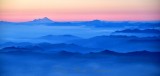 Sunset on Mt Baker and Mt Shuksan and Cascade Mountains 168  