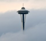 Space Needle in Fog Seattle 288 