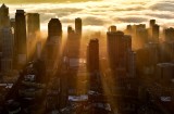 Golden Hour on downtown Seattle Washington 571  