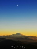 Mount Rainier and the Moon at sunset 291 