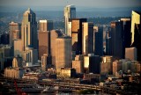 Golden Hour on downtown Seattle and Alaskan Viaduct Washington 047  