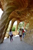 Gaudi covered area in Park Guell Barcelona 143  