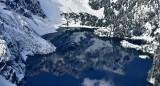 Kaleetan Peak reflection in Snow Lake Cascade Mountains 1006