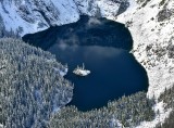 Island in Upper Wildcat Lake Mt Roosevelt Cascade Mountains Washington 918  