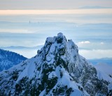 Three Fingers Mountain and Lookout with downtown Seattle Skyline Washington 847 