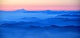 Sunset on Mt Baker and Mt Shuksan and Cascade Mountains 168 