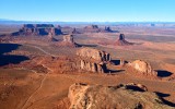 Rain God Mesa, Camel Butte, Elephant Butte, North Window, Cly Butte, Merrick Butte,  West and East Mitten Butte, Sentinel Mesa, 