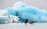 Checking out floating icebergs in  in Jkulsrln glacial lagoon, Iceland 1032 