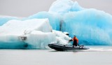 Checking out floating icebergs in  in Jkulsrln glacial lagoon, Iceland 1058  