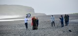 On location at Reynisfjara is a world-famous black-sand beach, Vik, Iceland 1721 