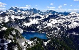 Gold Lake, Big Snow Mtn, Oercoat Peak, Chimney Rock, Lemah Mountain, Cascade Mountains, Washington 445  