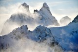 Chimney Rock in strong wind along Cascade Mountains Washington State 243