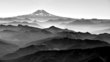 Mount Adams from morning flight in Piper Meridian 176