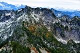 Fresh snow on fall foliages in Cascade Mountains, Washington 087 