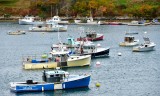 Distant Water and lobster boats, Macherel Cove, Bailey Island, Maine 613 