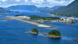 Base to final to runway 29 at Sitka Airport PASI, Alaska 046