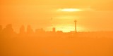Orange Sky over Seattle and Space Needle 190 