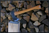  kindling axe on the chopping block