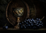 Copper Chalice with Grapes