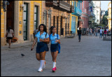 Girls in Havana with school uniform