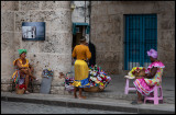 Colorful women at Plaza de la Catedral