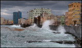 Havana Malceon with big waves