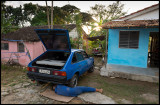 Lada Samara on repair in Iznaga