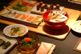 Raw seafood and fishhead soup