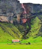 Rauoilaekur Waterfalls off Murnabrun, Iceland 487