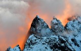 Burning sunset on Garfield Mountain in Cascade Mountains, Washington 710