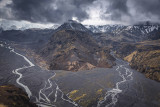 Þórsmörk , a nature reserve in the southern Icelandic highlands