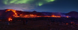 After a very long day up at the eruption, I checked the aurora borealis forecast - which might be the most Icelandic thing ever - and saw that it was very likely that we would get some northern lights. I ended up staying three more hours to wait for darkness, and had almost given up, when the first green shimmers appeared... As it was very late I only spend a few minutes taking some photos ,before joining the last few leaving the area. But it was totally worth the wait.