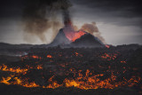 The first of a few projects for me this year was a quick trip to Iceland to see the new volcano that was erupting there. A spectacular way to re-enter the world after 14 months of relatively limited travel. I'm normally a fan of tack sharp. But this was hot, and as a result much of this image is wavy and soft and distorted. The intense heat from the molten lava field creates a significant amount of distortion in the air.