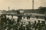 Canadian Troops at a Rail Yard  