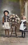 Children from Saint-Servan Colourized 