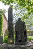 IMG_3109.jpg Wooden Celtic decorated cross and wooden statue -  A Santillo 2011