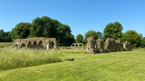 Hailes Abbey - view of the cloisters from the Abbey.