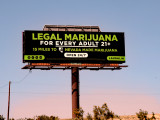 Legal marijuana sign