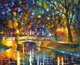 BRIDGE OVER HAPPINESS ST. PETERSBURG  oil painting on canvas