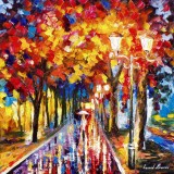COLORFUL ALLEY  oil painting on canvas