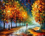 FALL MARATHON OF NATURE  PALETTE KNIFE Oil Painting On Canvas By Leonid Afremov
