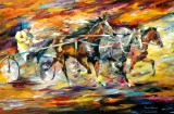 FLAMING CHARIOT  oil painting on canvas