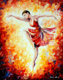 Flaming dance  oil painting on canvas