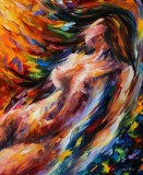 FLOW OF LOVE  PALETTE KNIFE Oil Painting On Canvas By Leonid Afremov