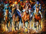 FOLLOW THE LEADER 48X36  oil painting on canvas